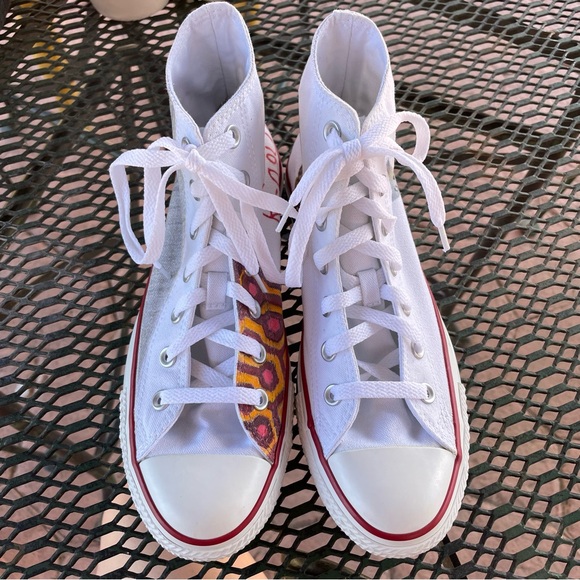 Converse | Classic Chuck Taylor White High-Top Horror Film Customized Sneakers - Picture 2 of 10